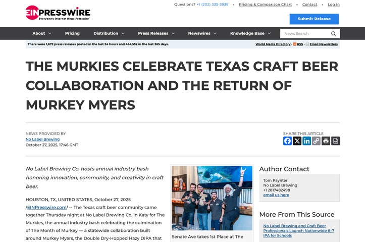Month of Murkey by No Label Brewing
