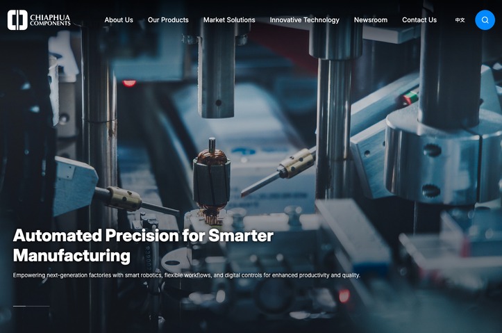 Chiaphua Components Group Website by FirmStudio Ltd