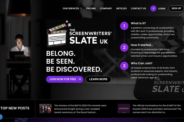 The Screen Writers' Slate by Link Digital