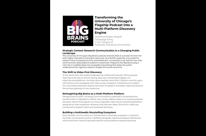 University of Chicago - Big Brains podcast by University of Chicago