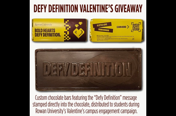 Defy Definition Valentine’s Chocolate Bar by Rowan University