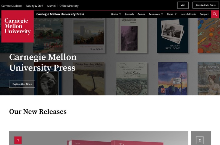 Carnegie Mellon University Press website redesign by Carnegie Mellon University