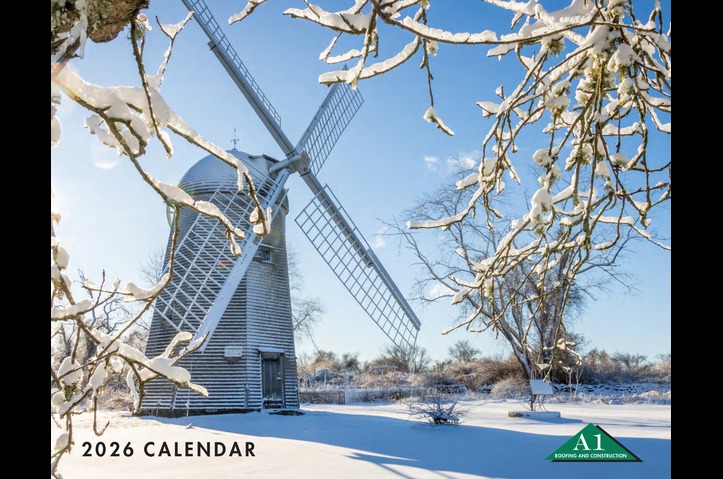 A1 Roofing & Construction 2026 Community Calendar by Black Diamond Marketing Group