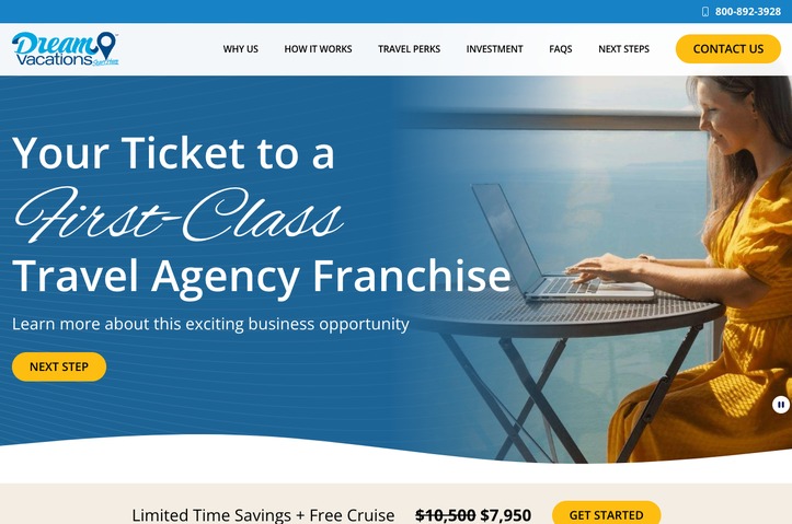 Dream Vacations Franchise - Website Build + Redesign by Zbra Studios