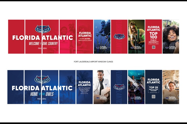Florida Atlantic Hollywood International Airport Graphics Installation by Florida Atlantic University